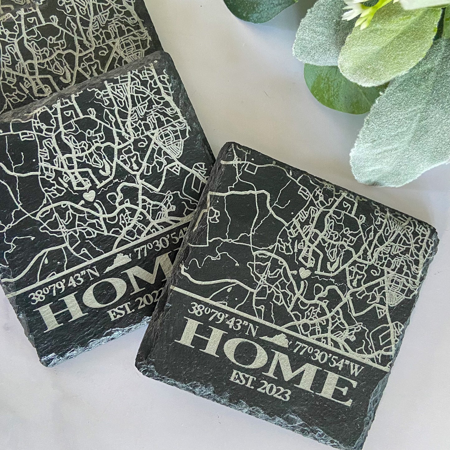 Personalized Slate Coasters (Set of 4)