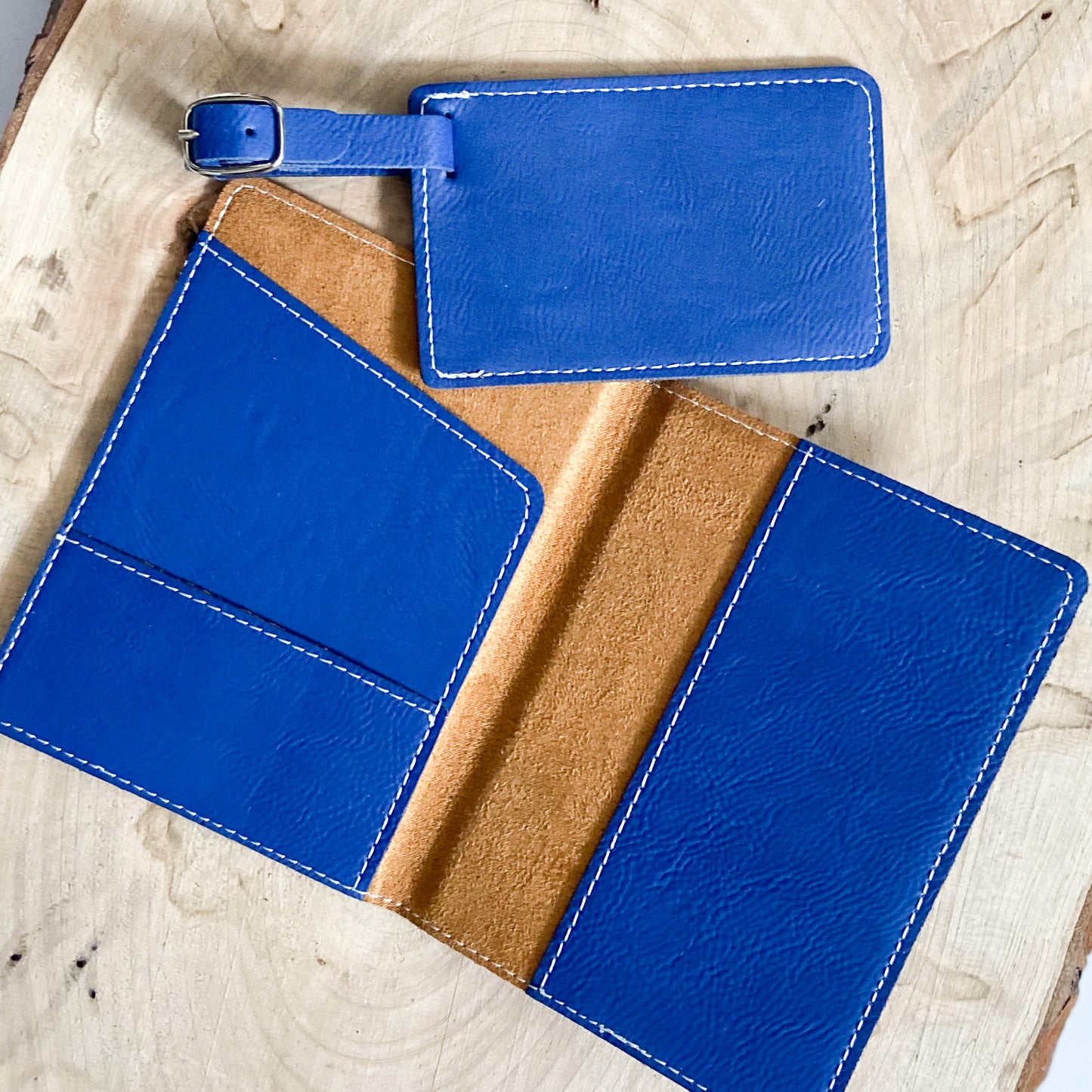 Passport Holder and Luggage Tag Set