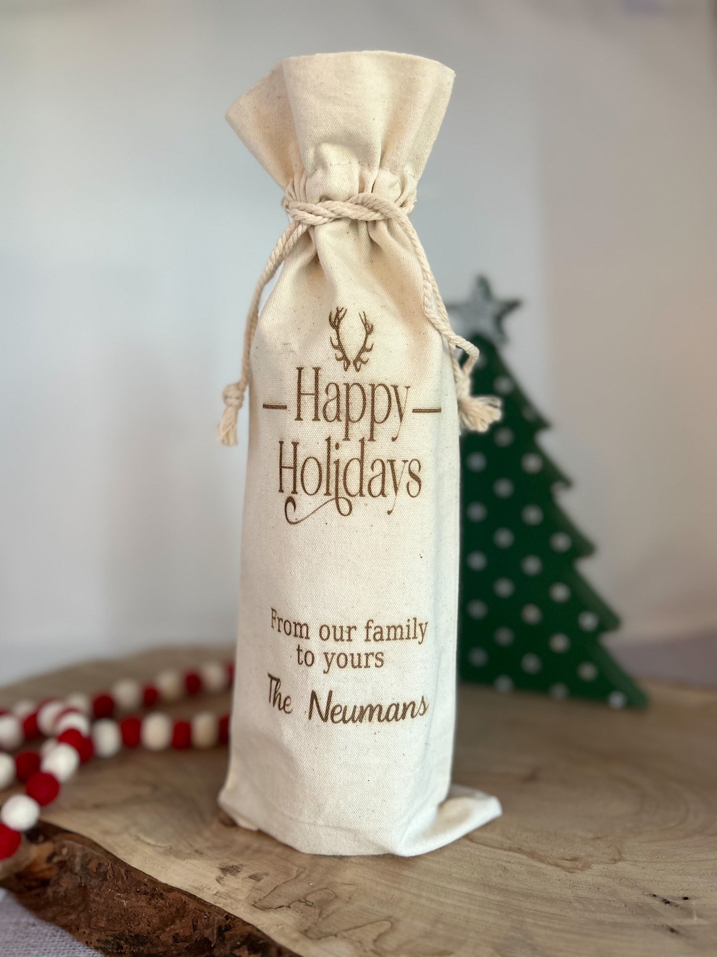 Personalized Wine Gift Bag (Set of 3)