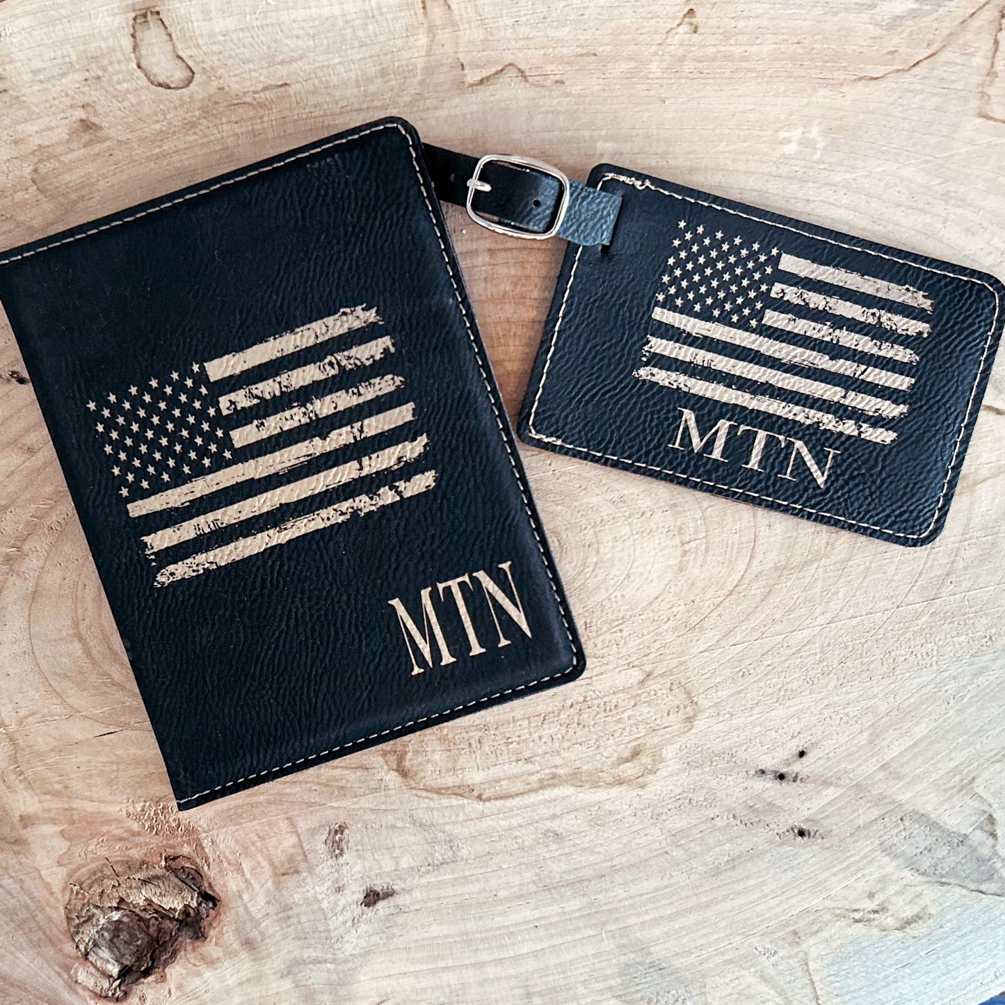 Passport Holder and Luggage Tag Set