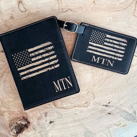 Passport Holder and Luggage Tag Set