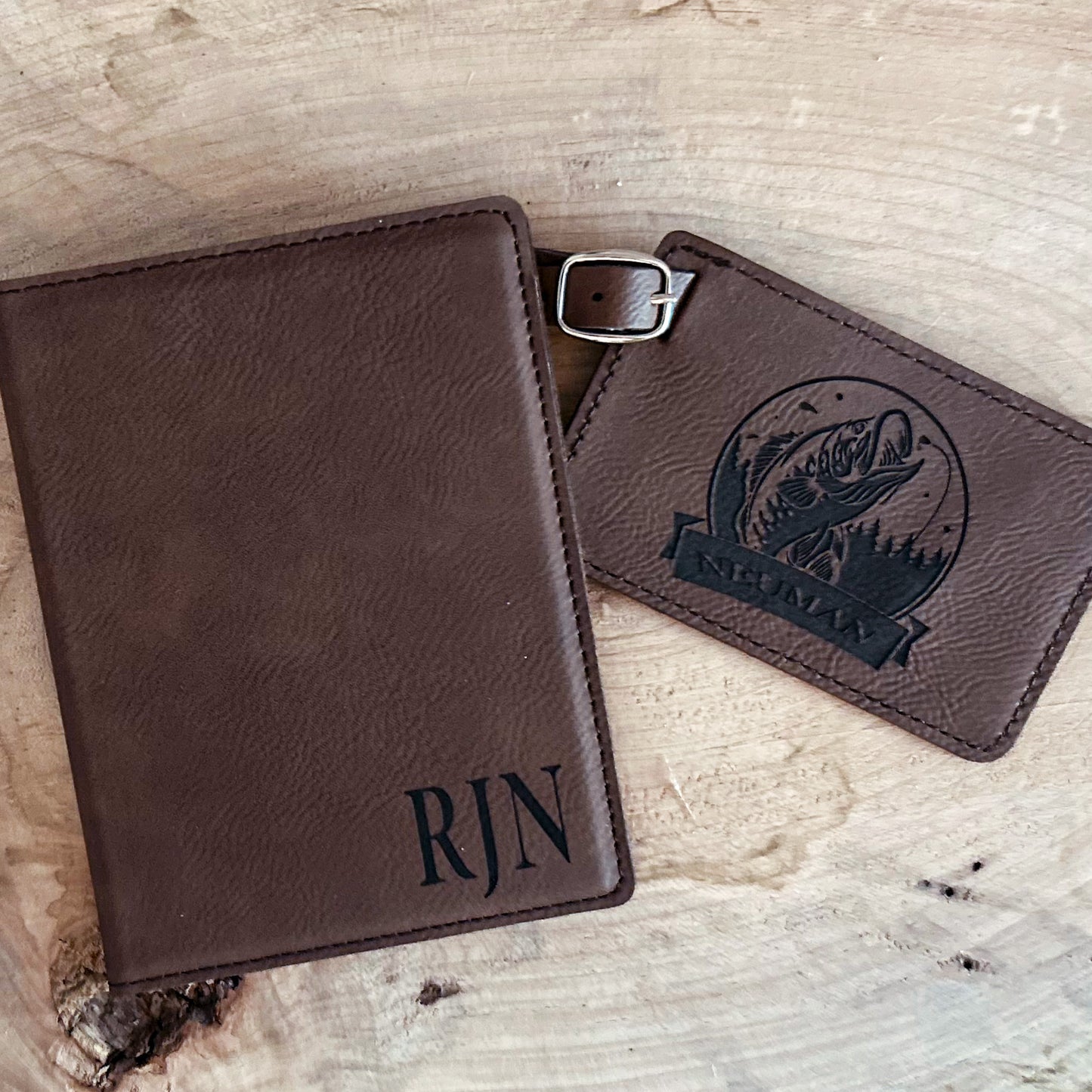 Passport Holder and Luggage Tag Set