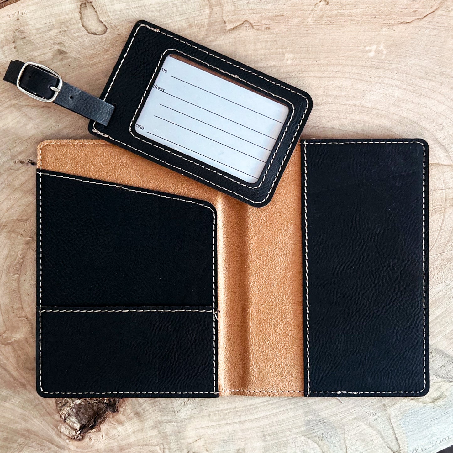 Passport Holder and Luggage Tag Set