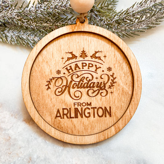 Happy Holidays Ornament