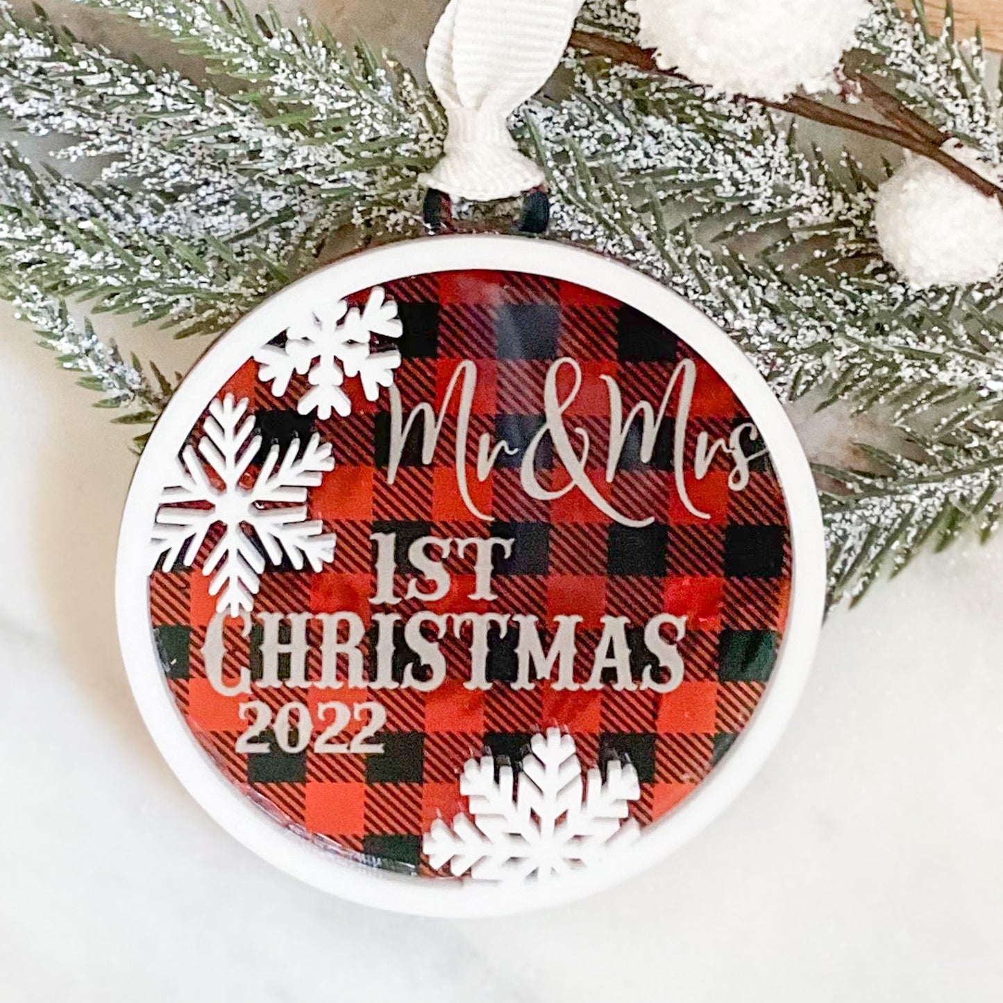 1st Christmas-Mr & Mrs (acrylic)