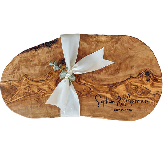 Olive Wood Board with Drip Edge