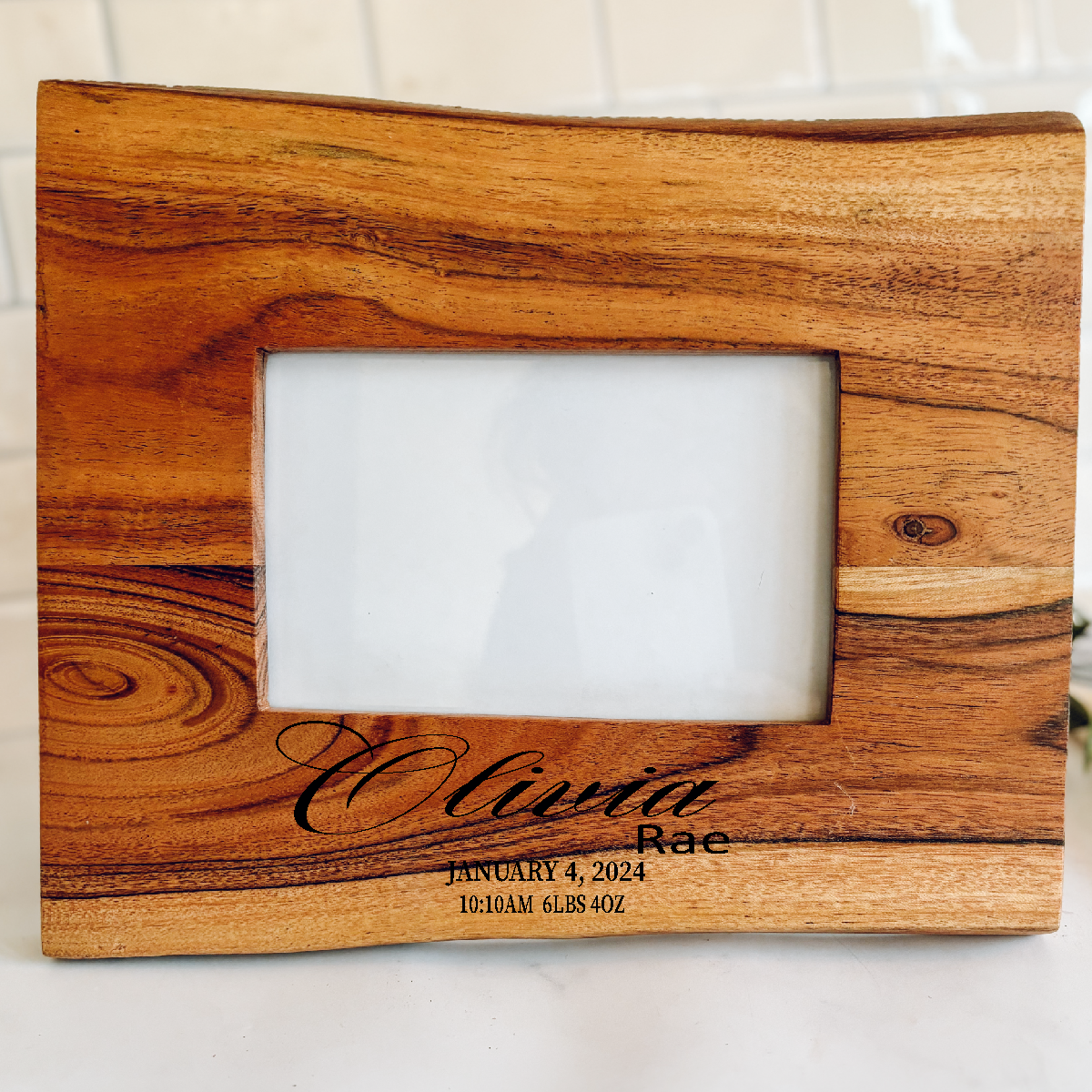 New Baby Keepsake Wood Frame