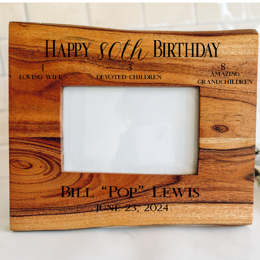 Milestone Birthday or Anniversary Wood Frame