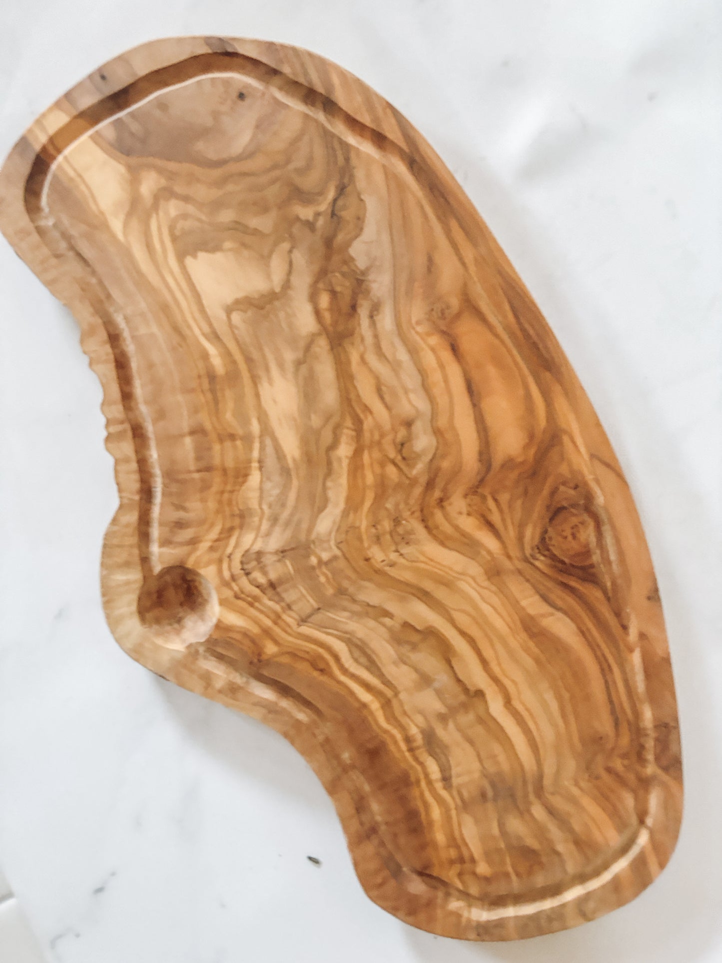 Olive Wood Board with Drip Edge